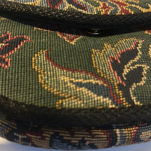 RAFEAL SANCHEZ Botanical Leaves Textured Vintage Shoulder /Cross Body Handbag - Picture 12 of 16